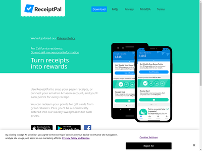 ReceiptPal website