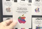 Holding $25 apple gift card