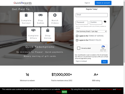 PrizeRebel website